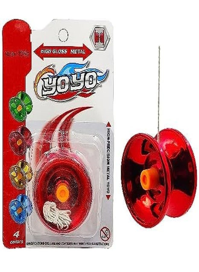 GLOW FIRST High Gloss Metal YoYo High Speed Toy Yoyo Metal Yoyo Toy (Random Color ) for Girls and Boys; Kids - Image 4